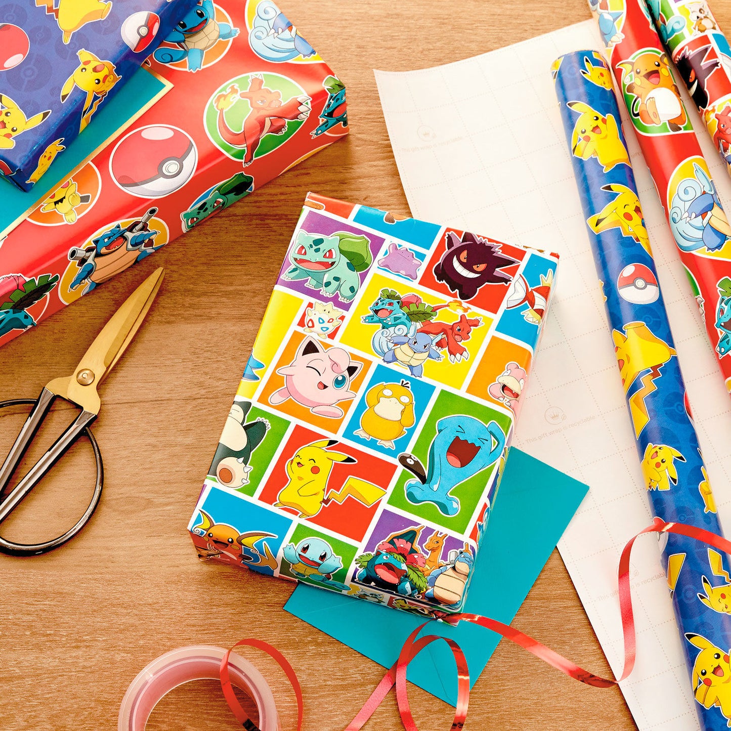Assorted Pokémon Wrapping Paper