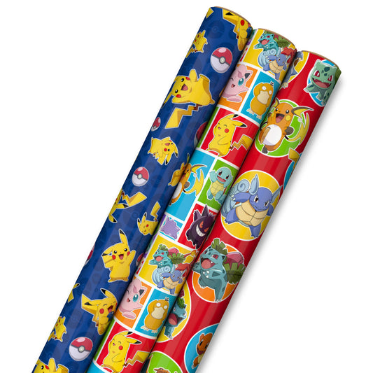 Assorted Pokémon Wrapping Paper