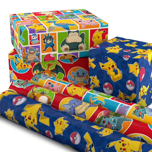 Assorted Pokémon Wrapping Paper